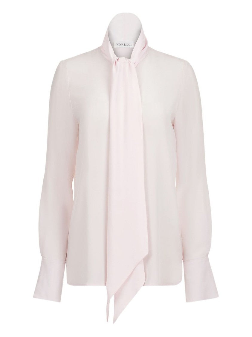 Nina Ricci Silk Tie Neck Blouse