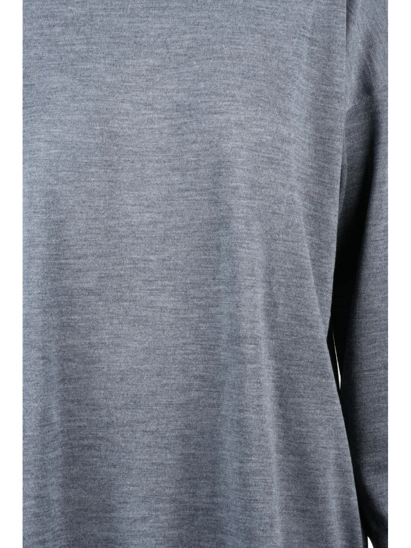 Aspesi Boat Neck Sweater In Soft Virgin Wool