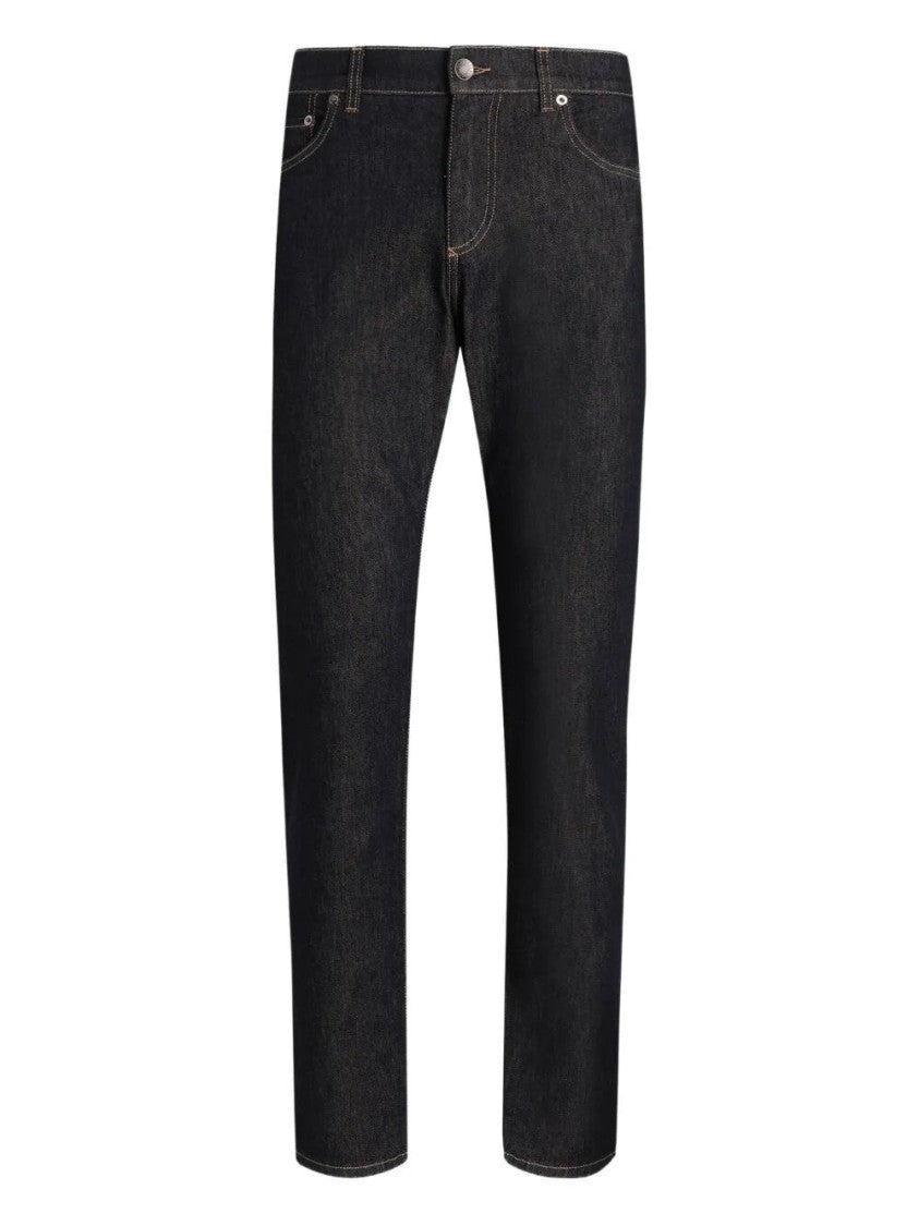 Dolce & Gabbana Straight-Leg Black Denim Jeans