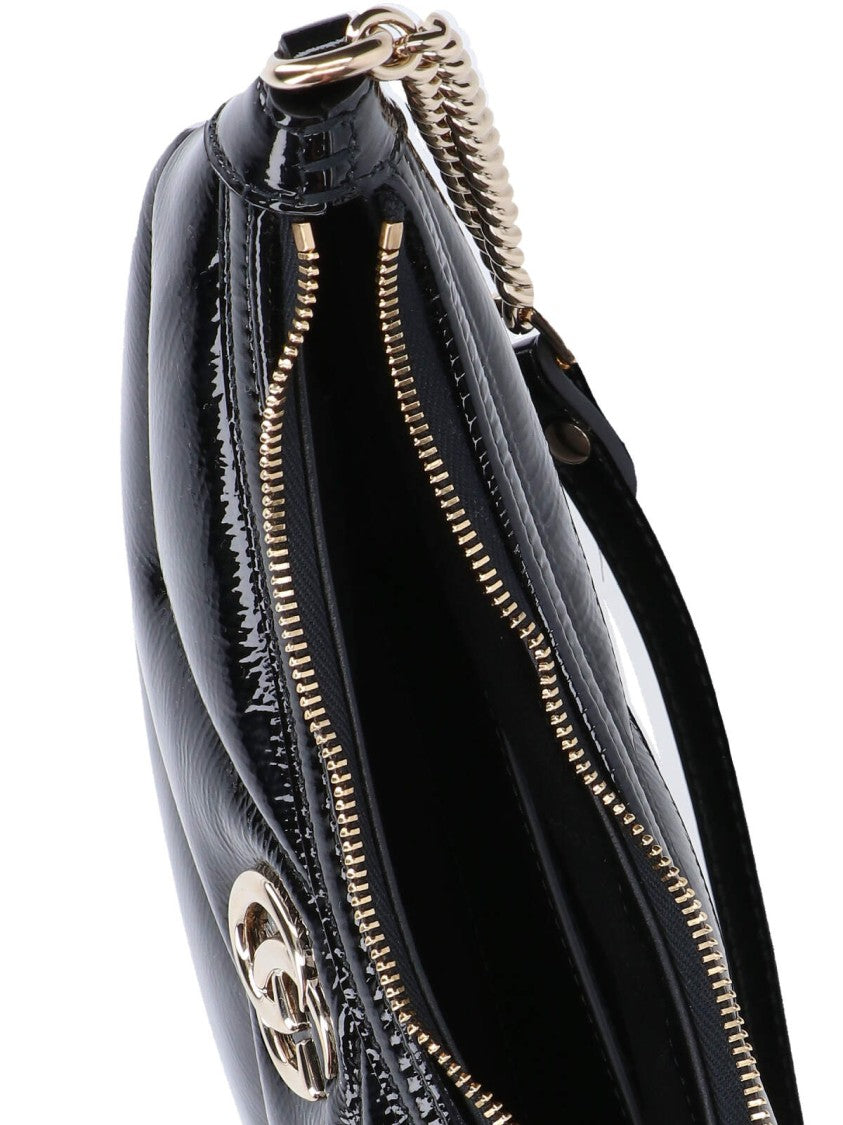 Gucci Small Quilted Chevron Shoulder Bag With Gold Accents