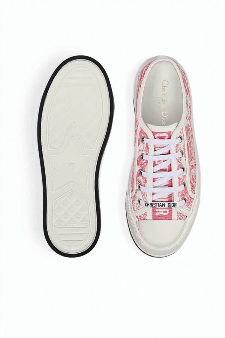 Dior Toile De Jouy Print Cotton Sneakers With White Eva Sole