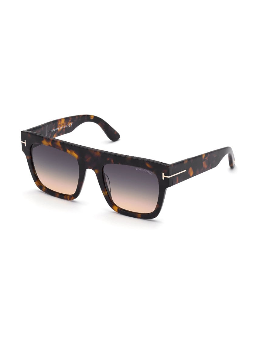 Tom Ford Brown Tortoiseshell Rectangular Frame Sunglasses