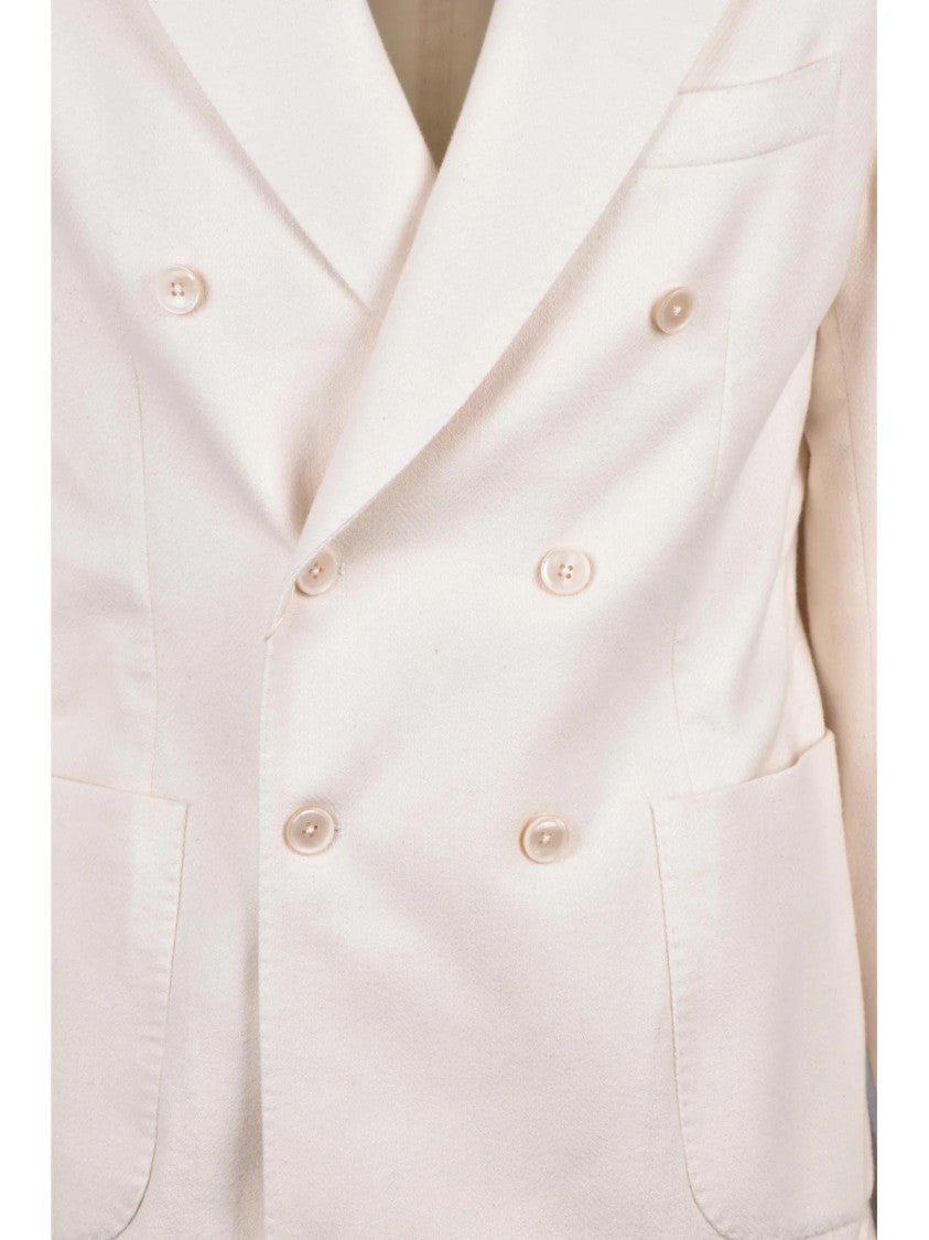L.B.M. 1911 Beige Cotton Double-Breasted Jacket