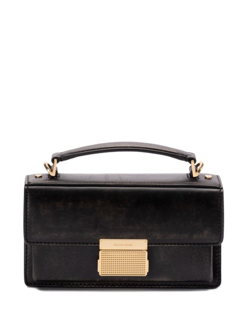 Golden Goose Structured Black Leather Handbag