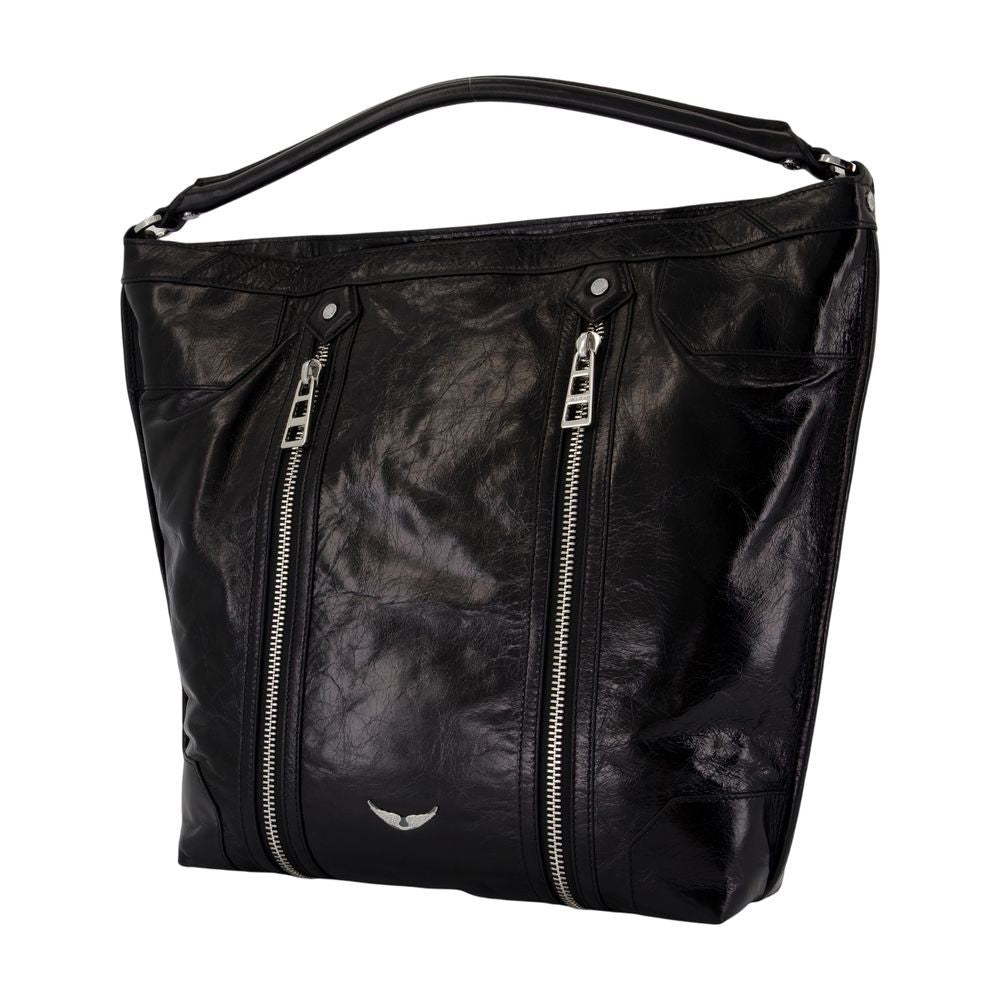 Zadig & Voltaire Sunny Hobo Shoulder Bag - Leather - Black
