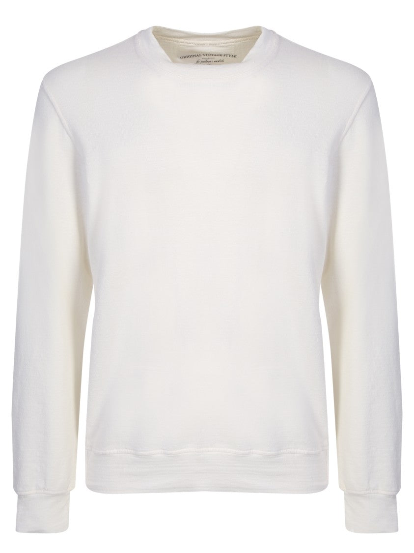 Original Vintage White Linen Sweatshirt