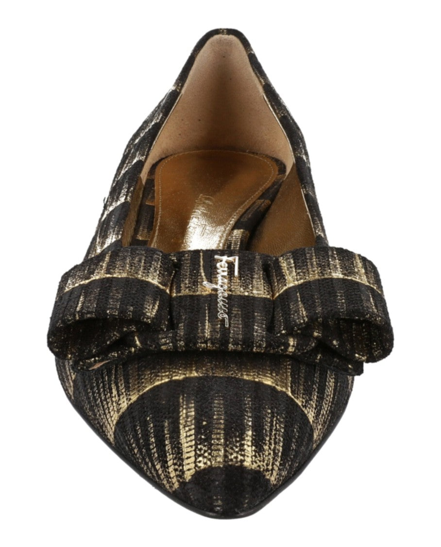 Ferragamo Brush Stroke Effect Viva Ballet Flats