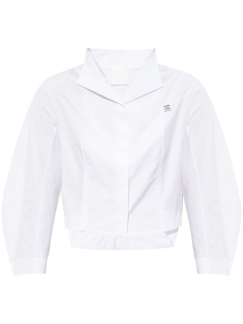 Givenchy White Three Quarter Puff Sleeve Top