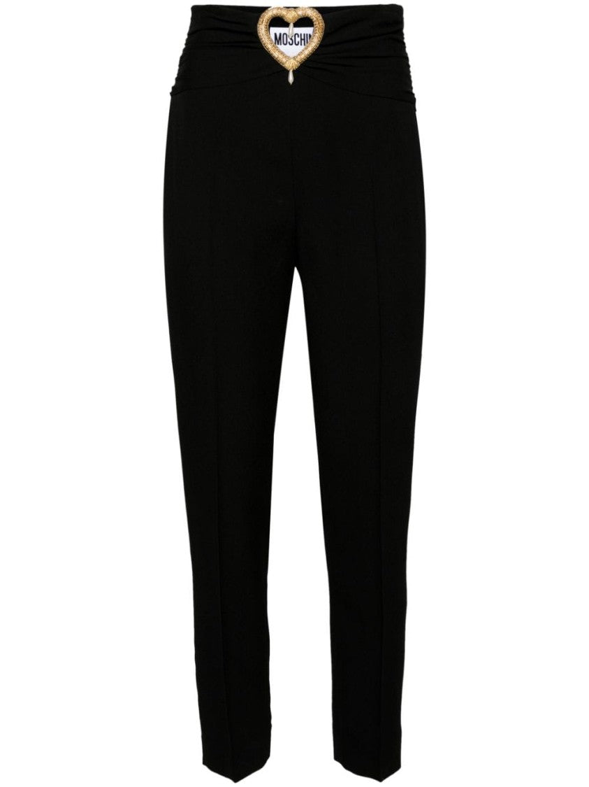 Moschino Tailored Black Crepe Trousers