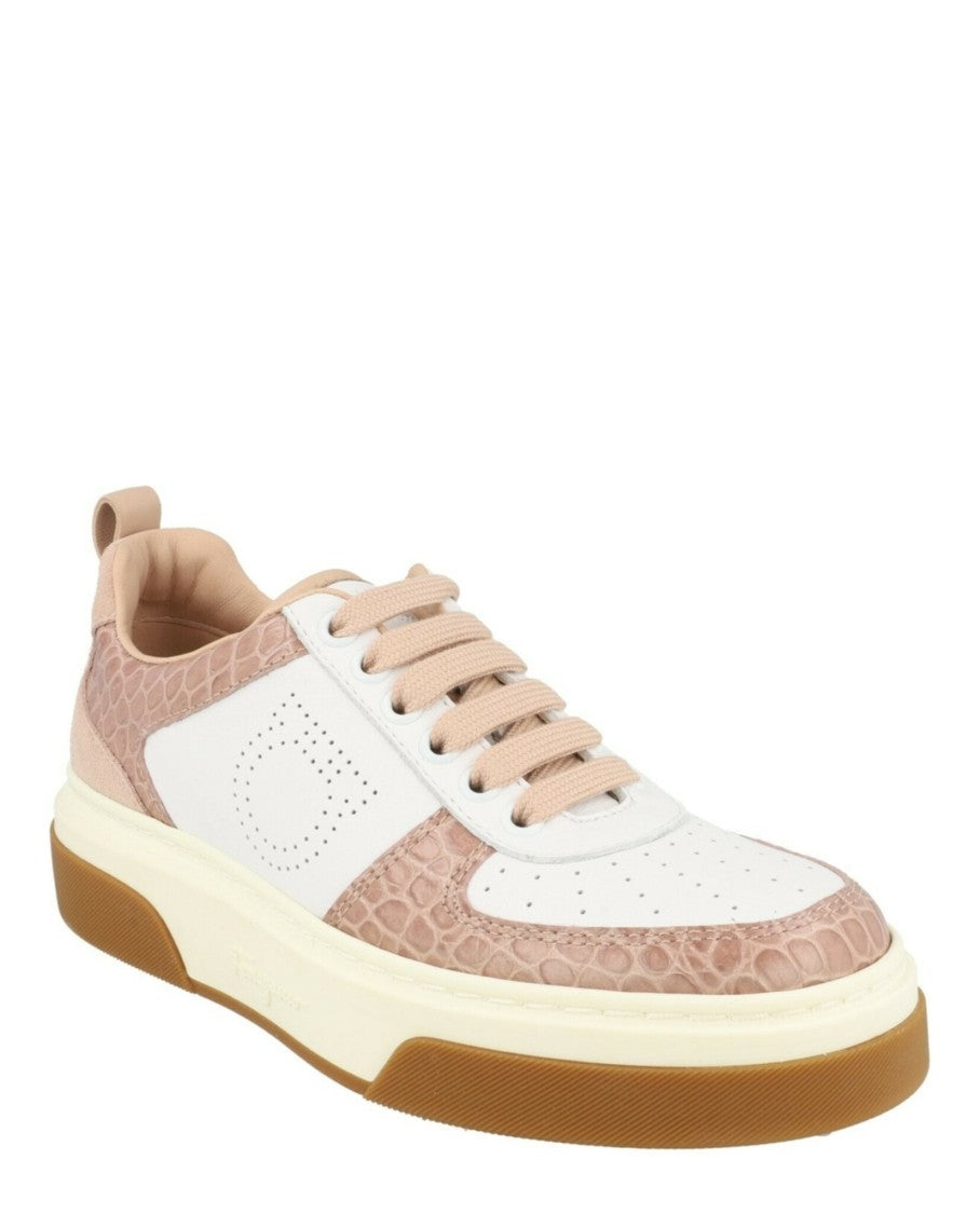 Ferragamo Cassina Low Leather Sneakers