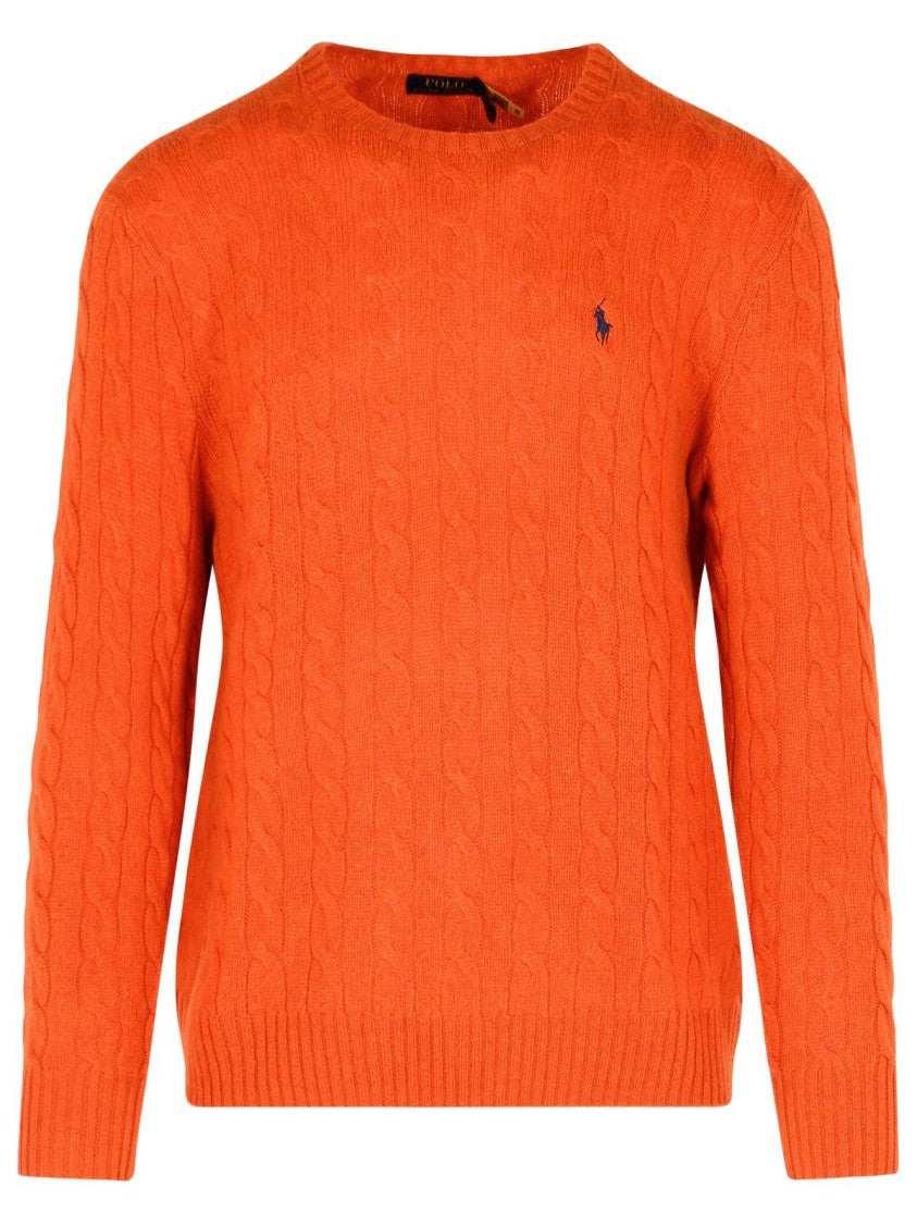 Polo Ralph Lauren Orange Wool And Cashmere Sweater