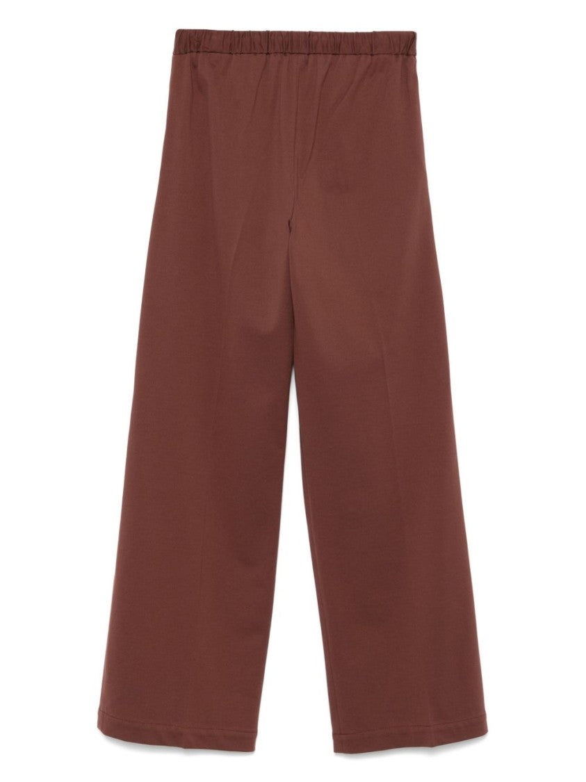 Circolo 1901 Brown Wide-Leg Trousers With Relaxed Fit