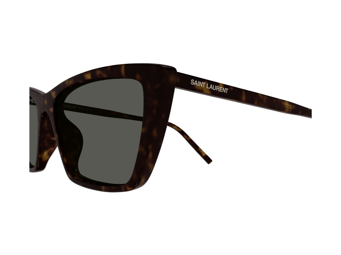Saint Laurent Sl 737 Mica Thin Tortoiseshell Acetate Oversized Square Sunglasses