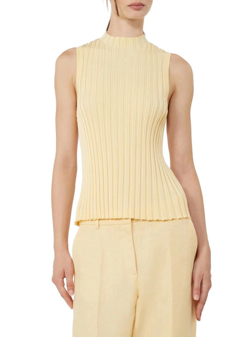 Max Mara Light Yellow Wkdbautta Silk Camisole