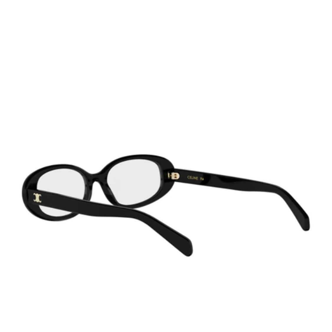 Celine Black Triomphe Mini Acetate Oval Sunglasses