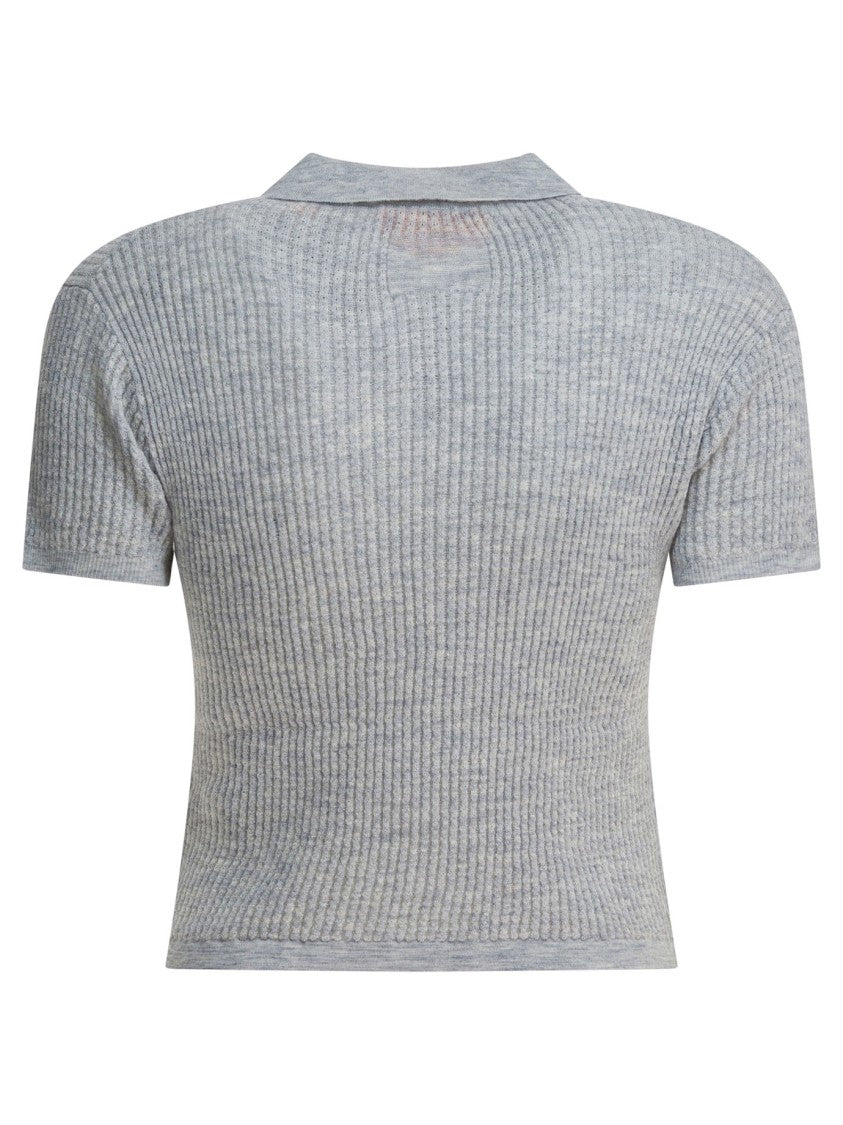 Guest In Residence Ribbed Cashmere Polo Shirt With Classic Collar