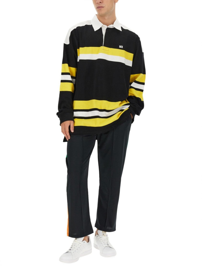 Wales Bonner Polo Shirt With Stripe Pattern