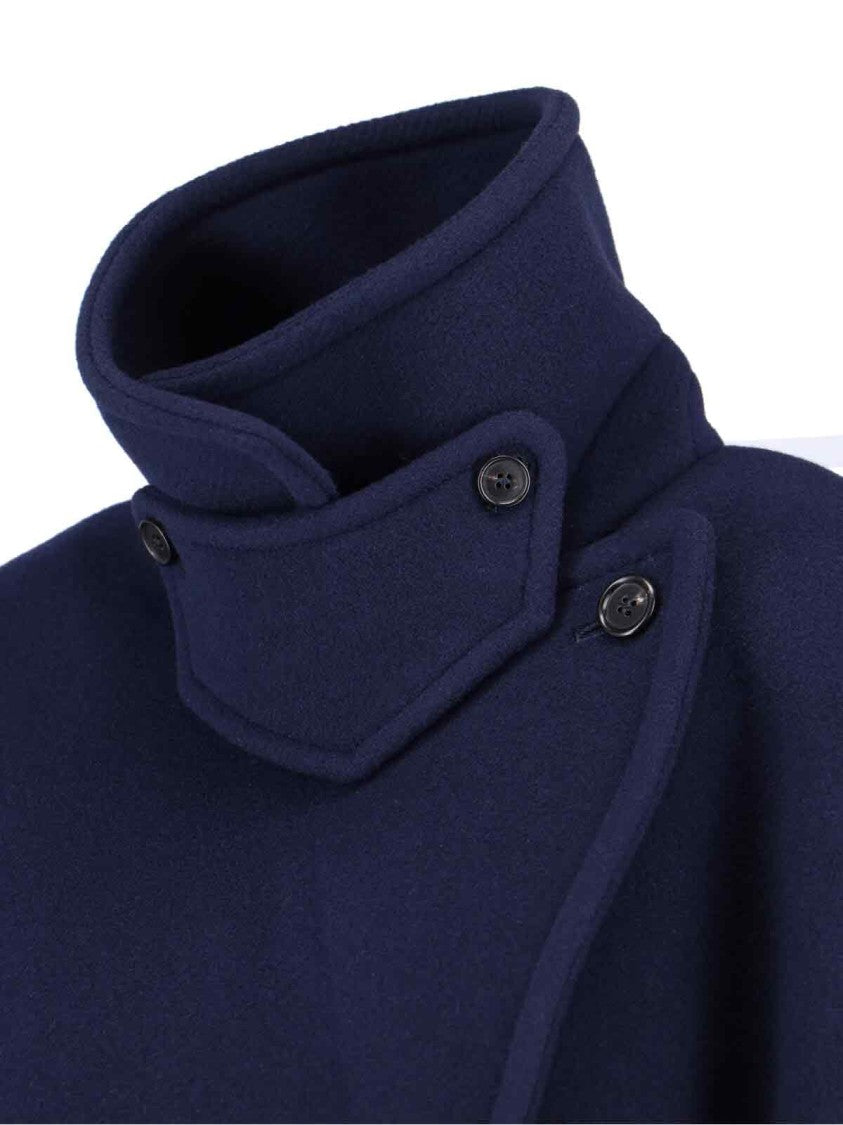 Chloé Double-Breasted Coat – Navy Blue