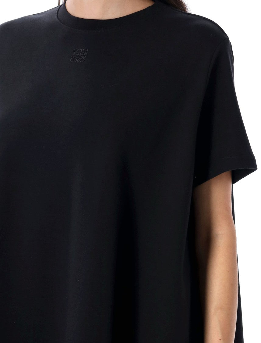 Loewe Trapeze Dress With Anagram Embroidery And Side Pockets