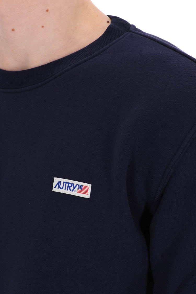 Autry Cotton Crewneck Sweatshirt With Logo