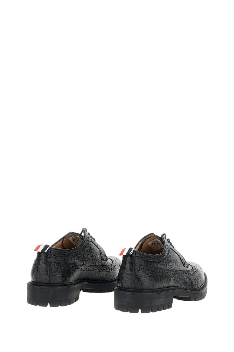 Thom Browne Pebble-Grain Leather Longwing Brogues With Wingtip Detailing