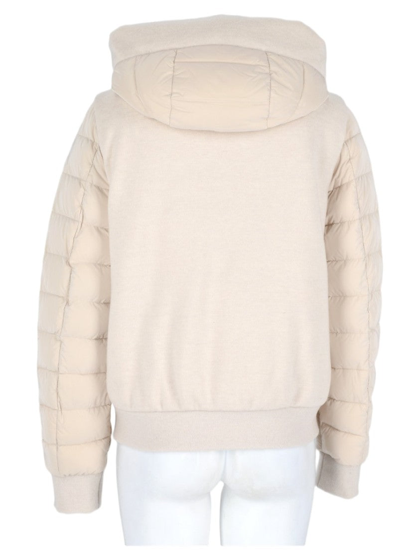 Moorer Ivory Quilted Hooded Virgin Wool-Blend Down Jacket