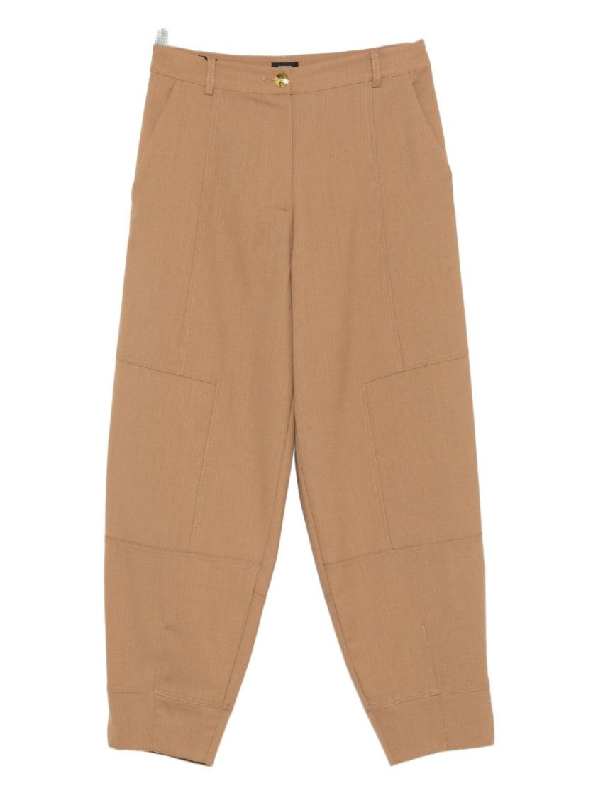 Pinko Cropped Trousers With High Waist