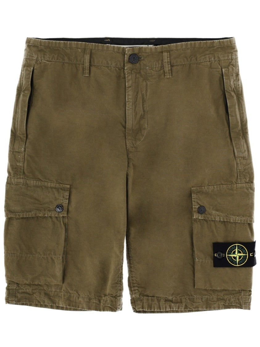 Stone Island Cotton Multiple Flap Shorts