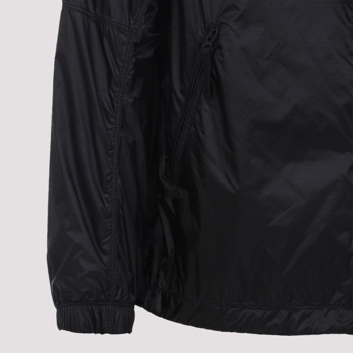 Stone Island Black Lightweight Hooded Jacket With Minimalist Design