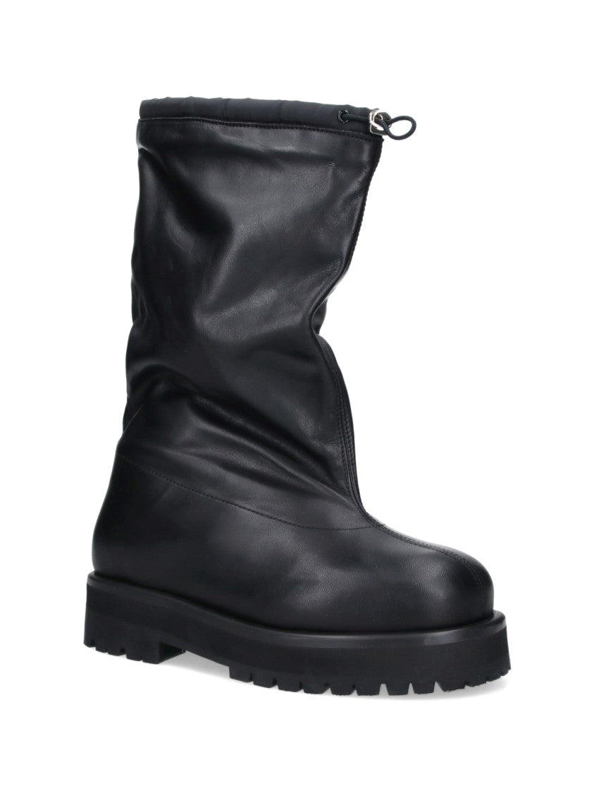 Pdf Black Slouched Drawstring Matte Boots