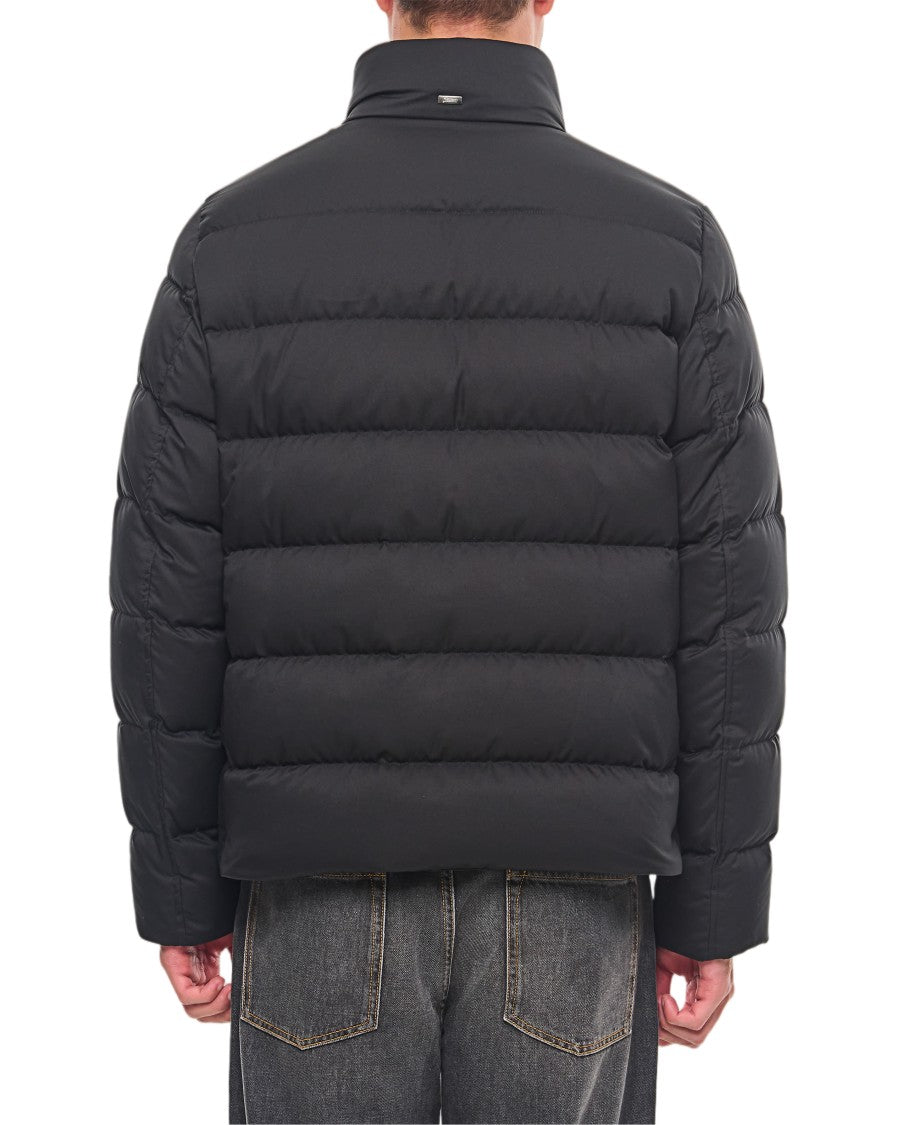 Herno Black Arendelle Faux Fur Bomber Jacket