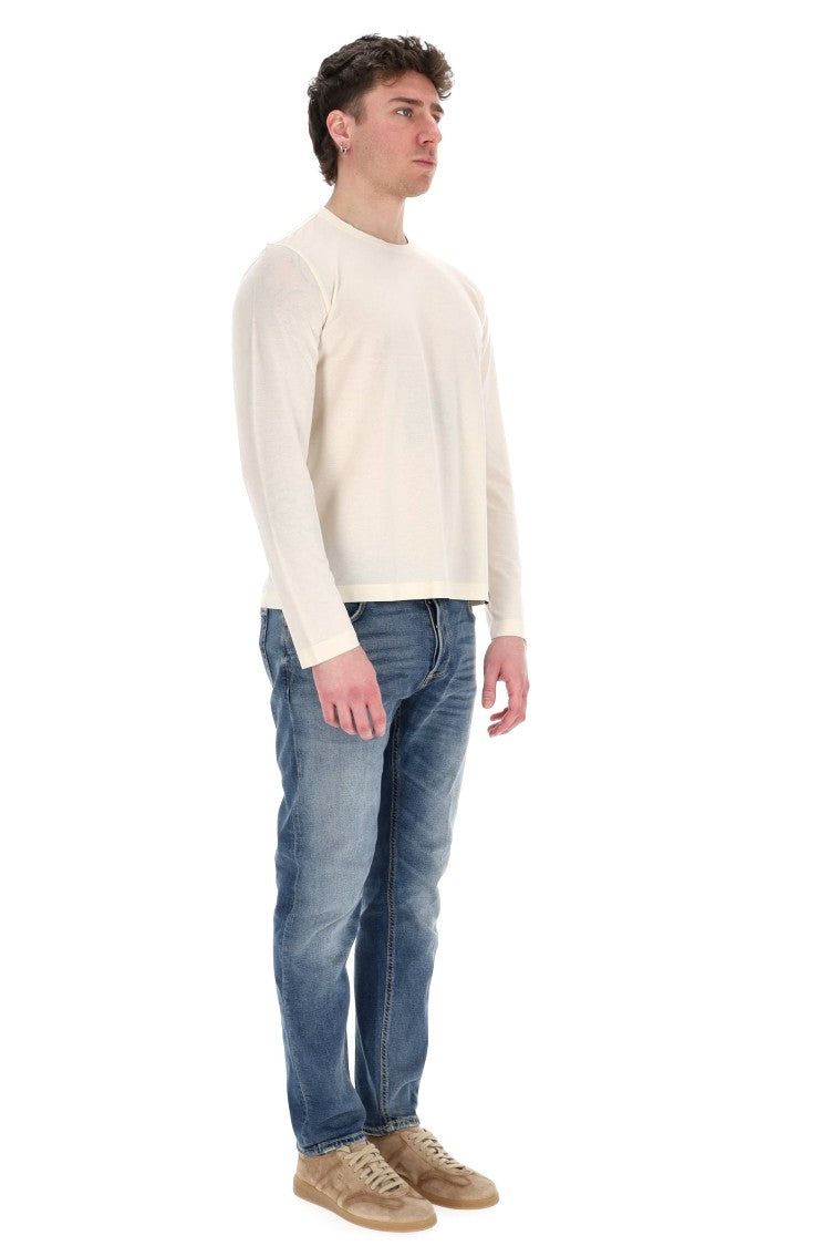 Drumohr "Ice Cotton" Long Sleeve Cotton T-Shirt