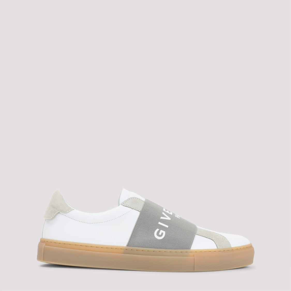 Givenchy Low Top White And Grey Calf Leather Sneakers