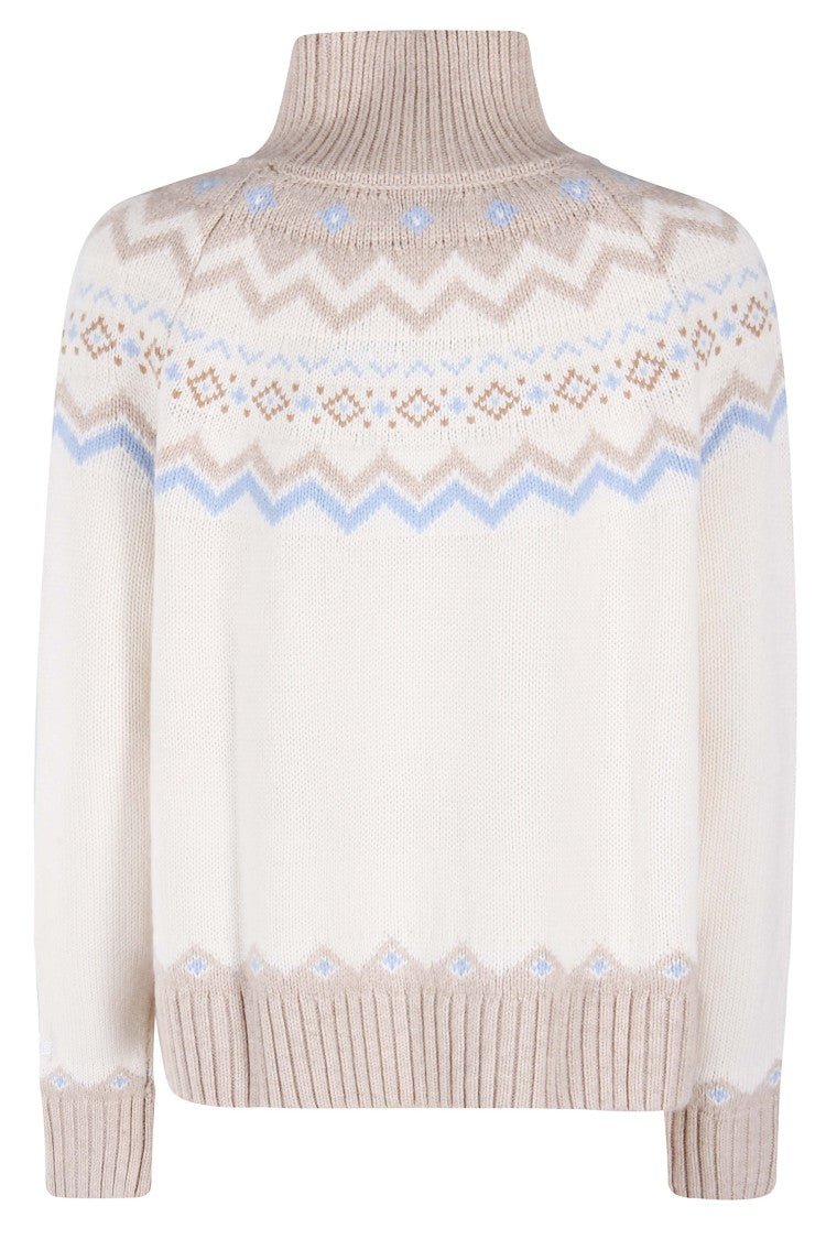 Mc2 Saint Barth Nordic-Inspired Cropped Sweater With Embroidered Detailing