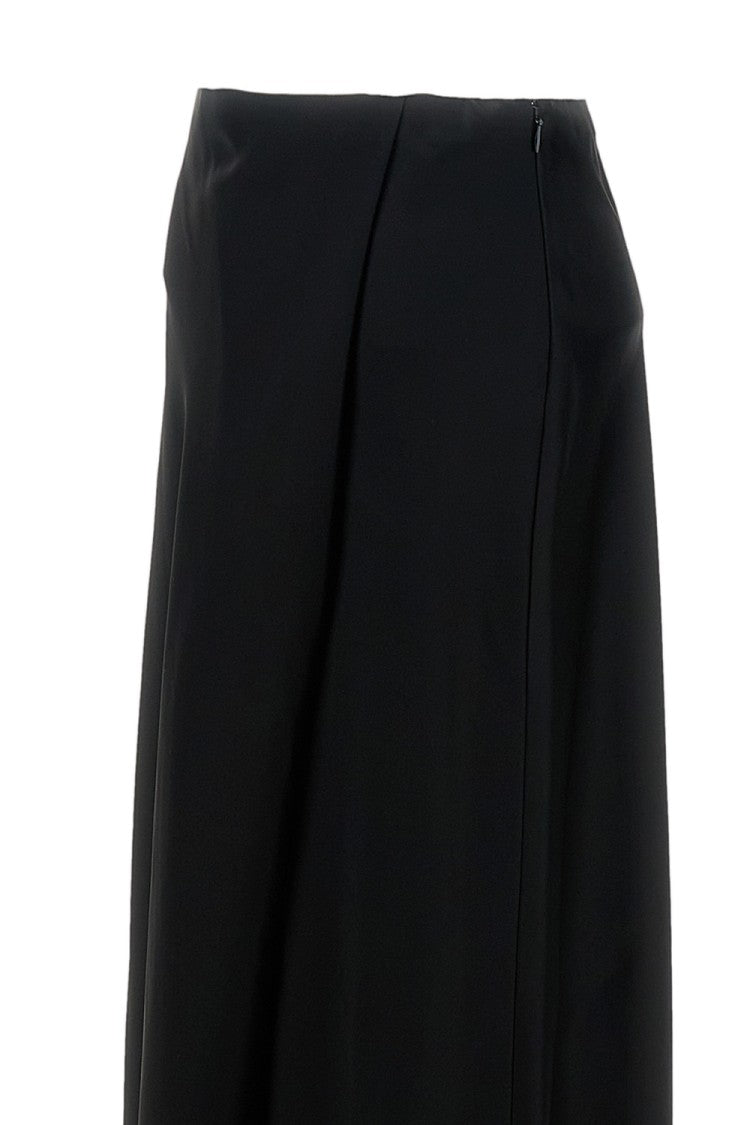 Khaite Flared Long Skirt With Invisible Zip