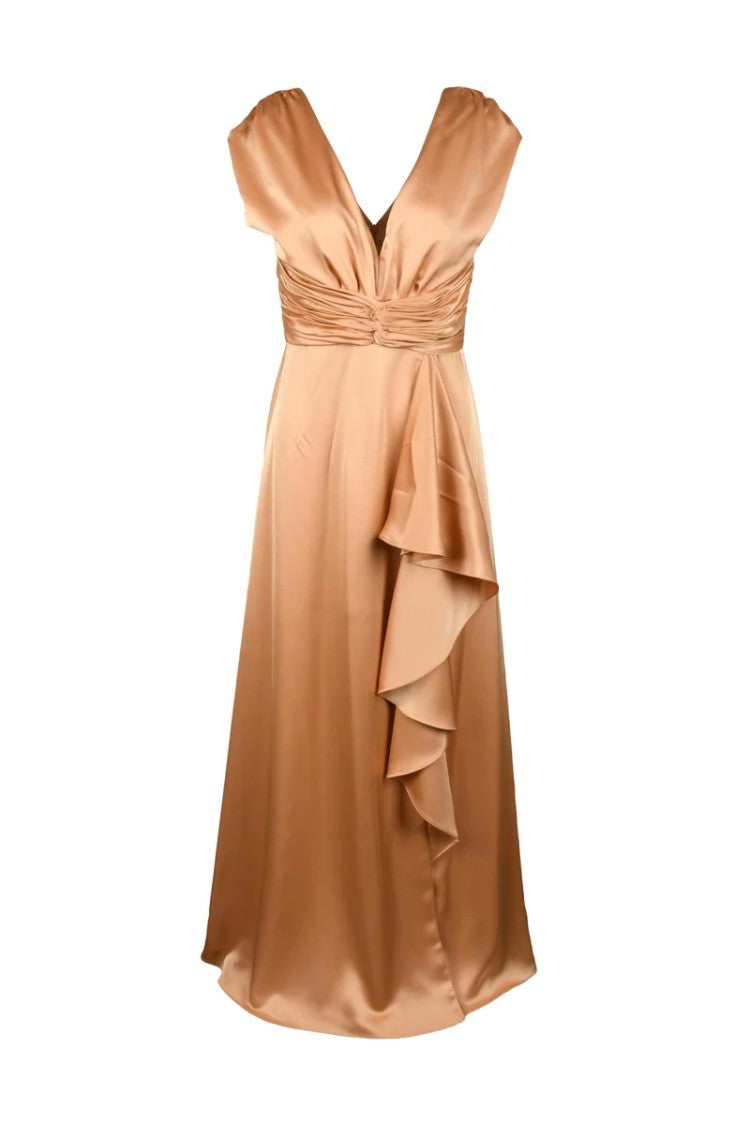 Allure Evening Deep V-Neck Long Dress