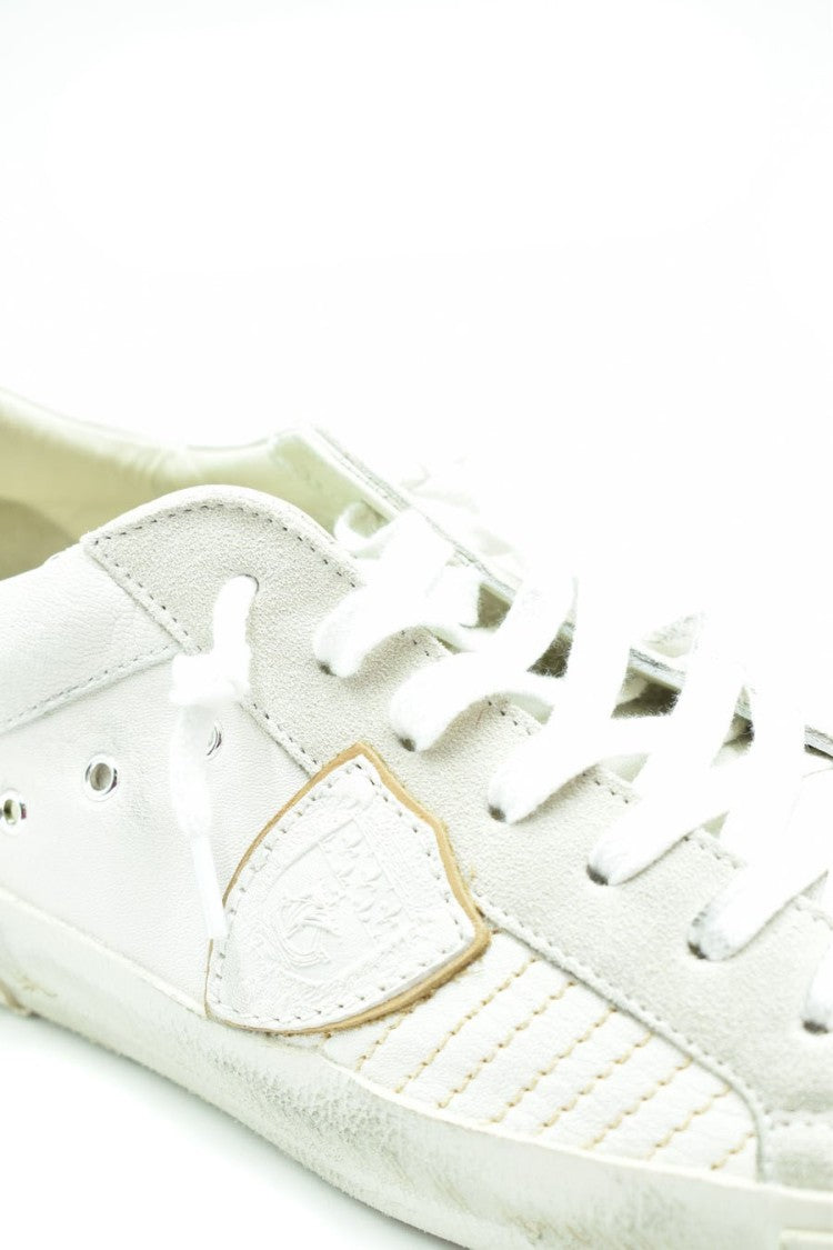 Philippe Model Multicolor Leather Low-Top Sneakers Suede Accents