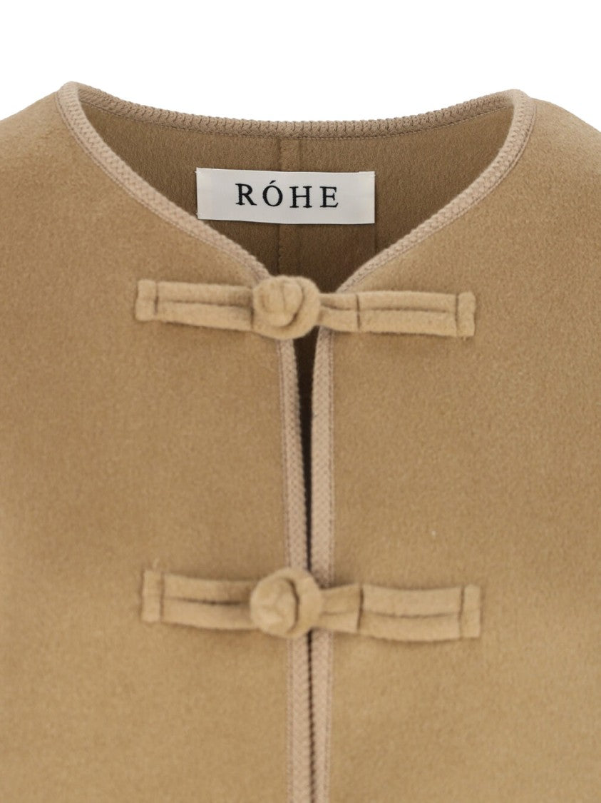 Róhe "Marie" Jacket In Brown Wool And Cashmere
