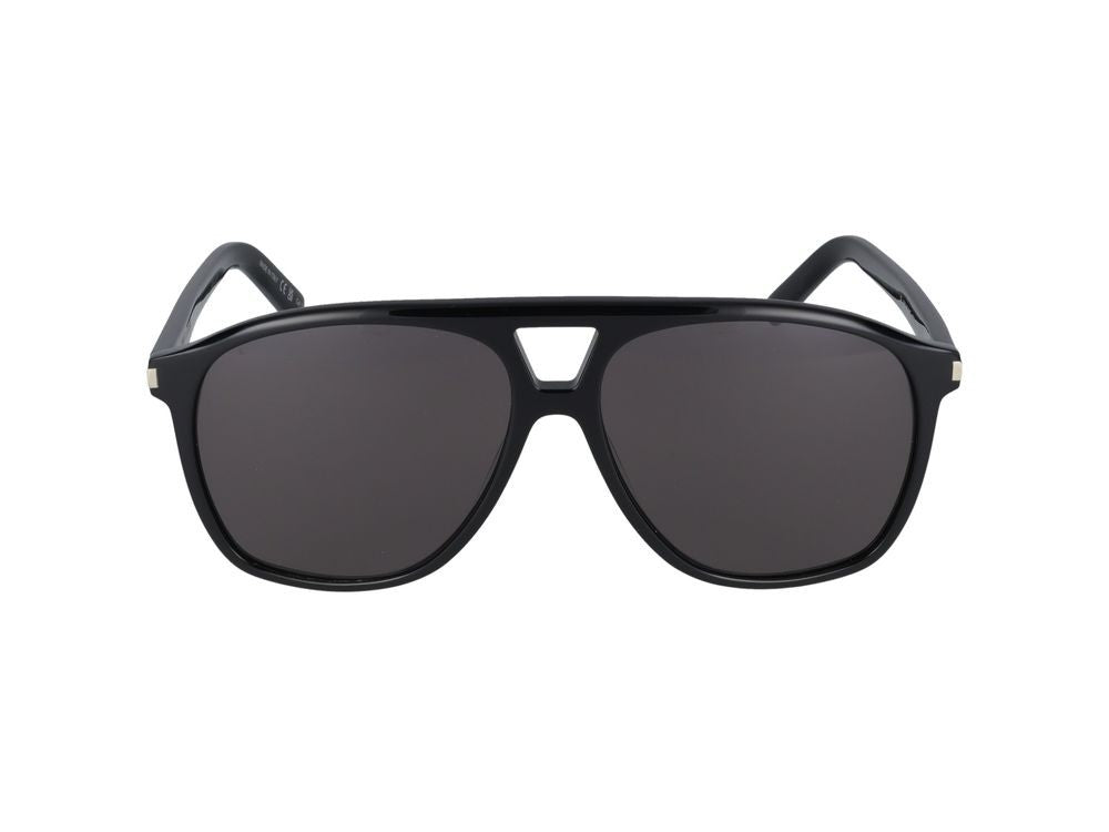 Saint Laurent Black Oversized Square Acetate Sunglasses