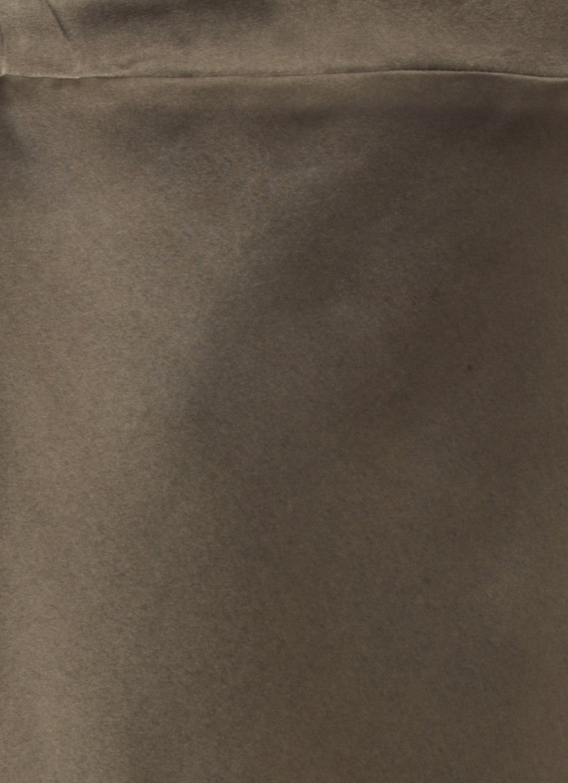 Avant Toi Flowing Silk Midi Skirt With Elastic Waistband