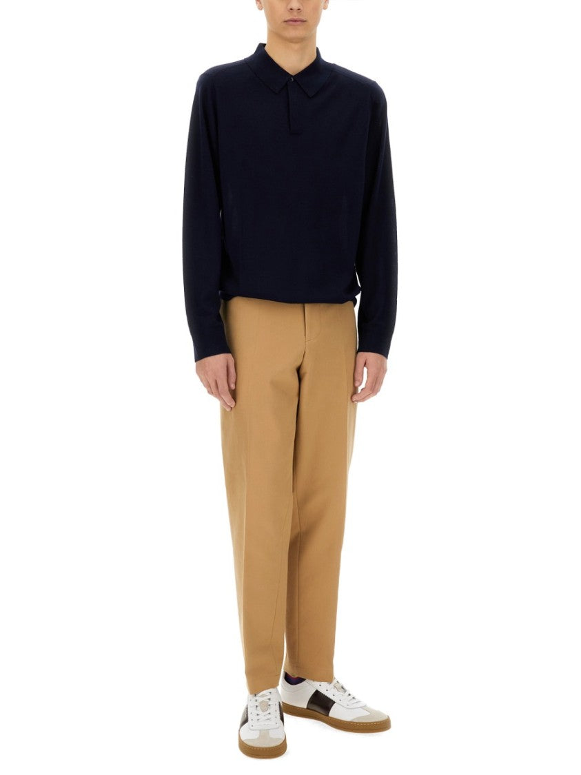 Paul Smith Relaxed Fit Merino Wool Polo Shirt