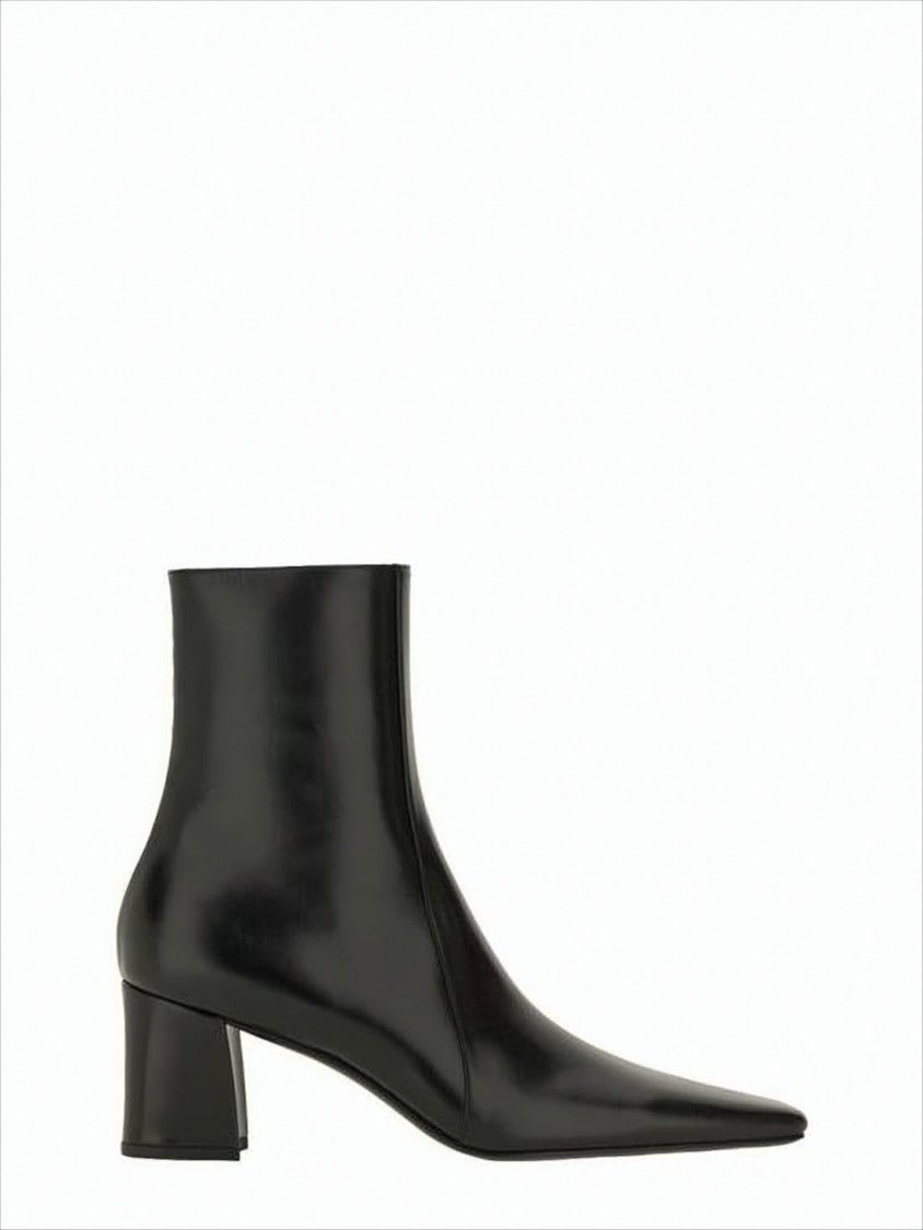 Saint Laurent Mid-Height Block Heel Ankle Boots