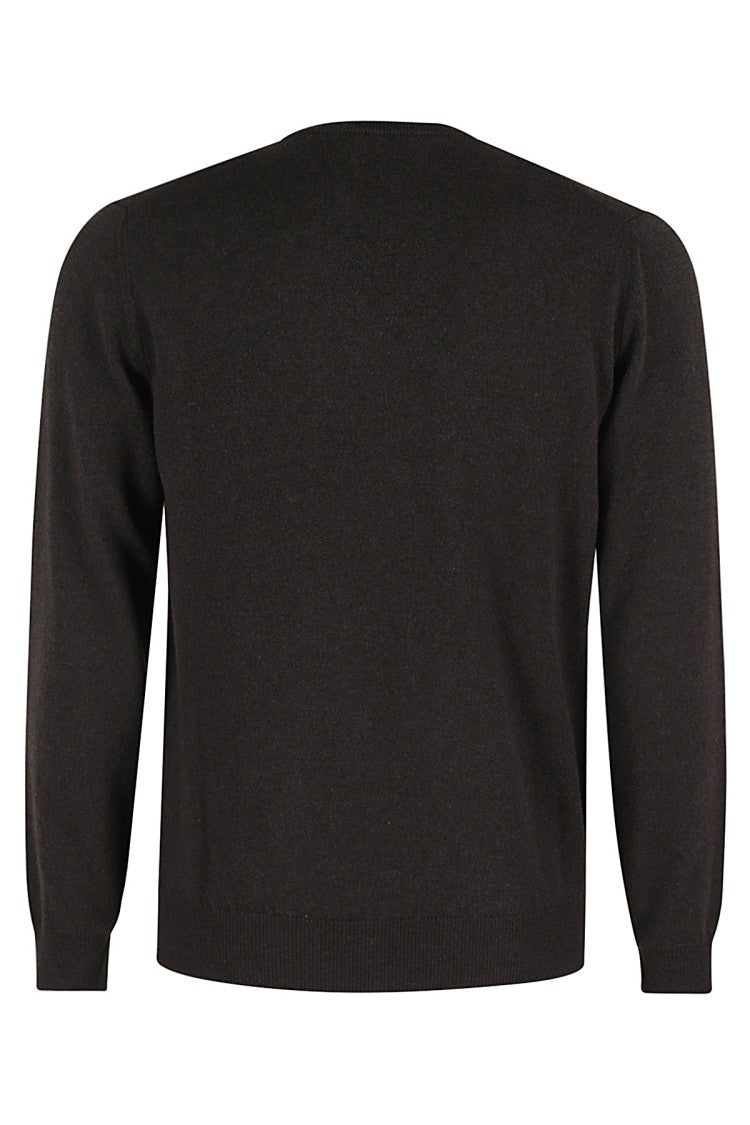Filippo De Laurentis Brown Crew Neck Sweater With Cashmere Blend