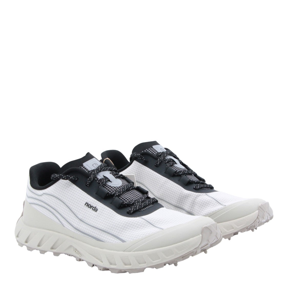 Norda Contemporary White Sneakers With Black Accents