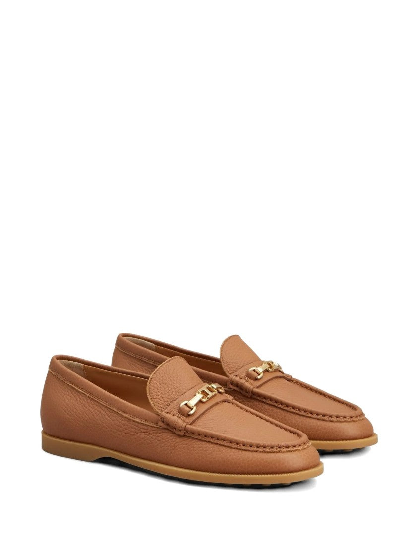 Tod's Calzature Textured Leather Bit Detail Loafers