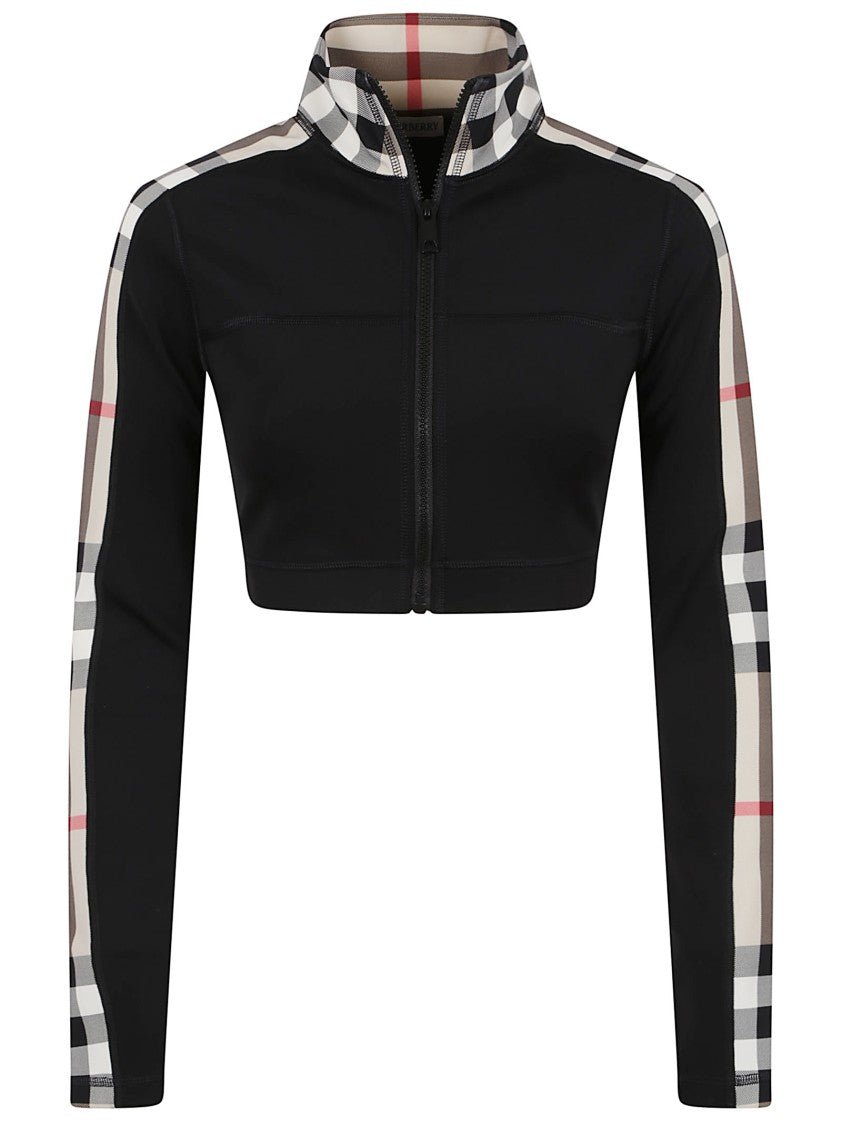 Burberry Cropped Stretch Jersey Sweatshirt