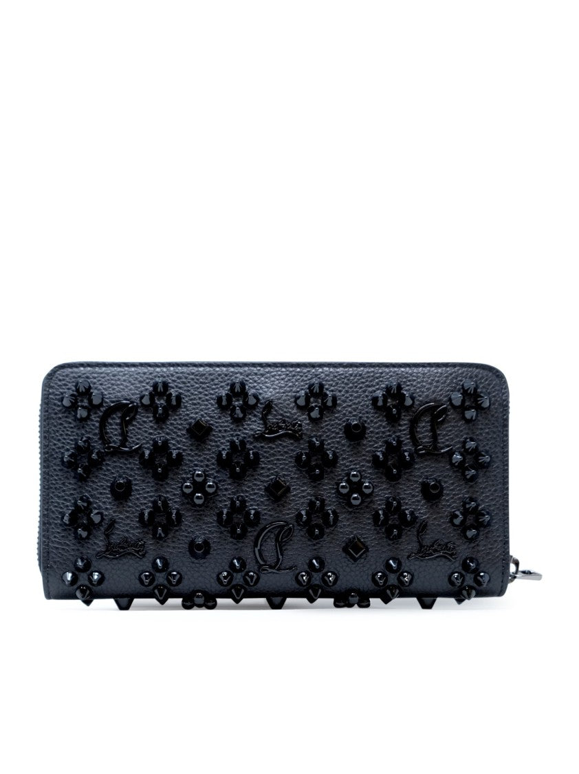 Christian Louboutin Black Calf Leather W Panettone Loubinthesky Wallet