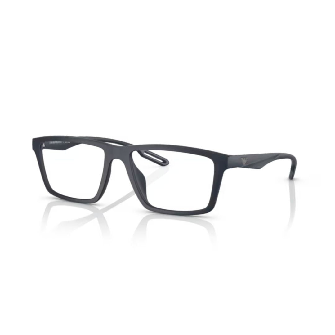 Emporio Armani 0Ea4189u Matte Black Rectangular Eyeglasses With Cut-Out Temples