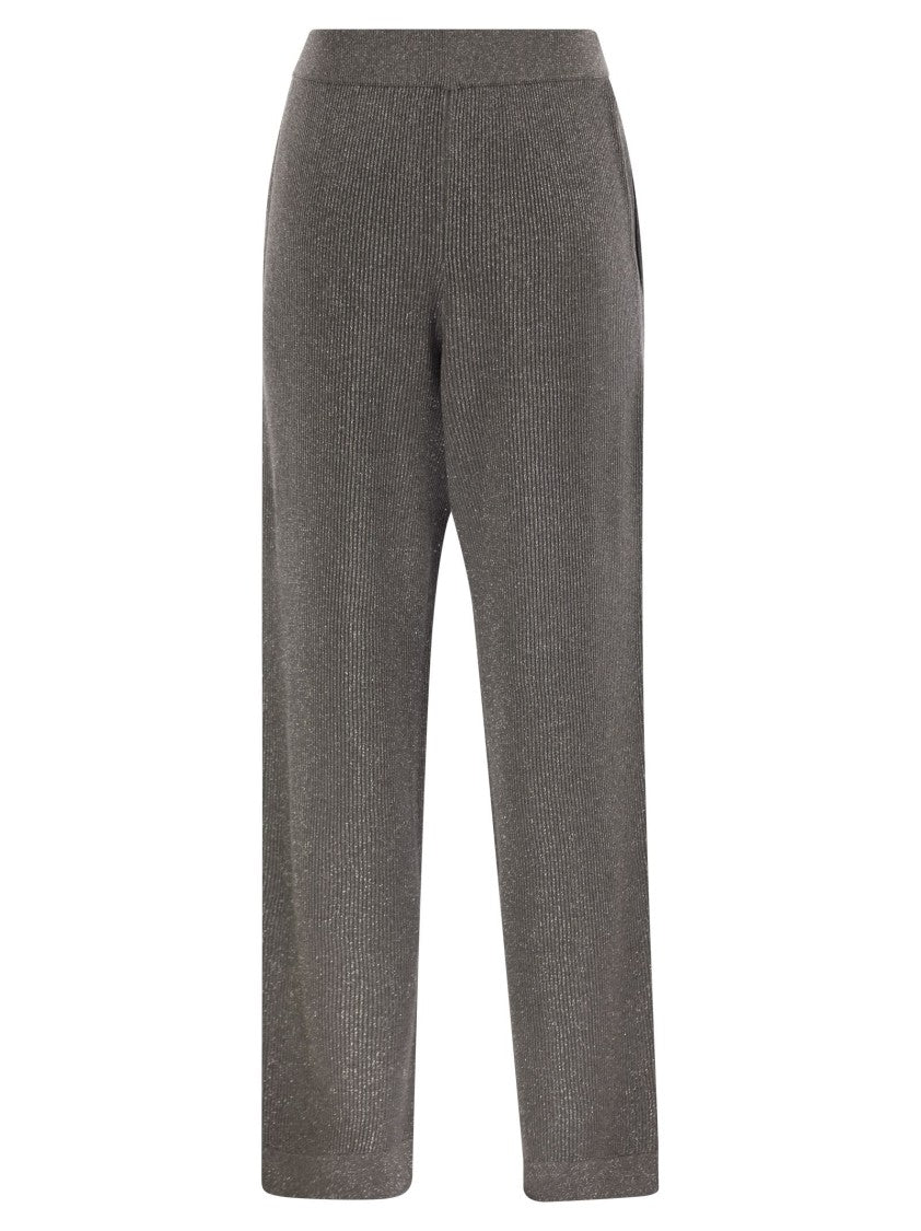 Brunello Cucinelli English Rib Cotton And Viscose Pants