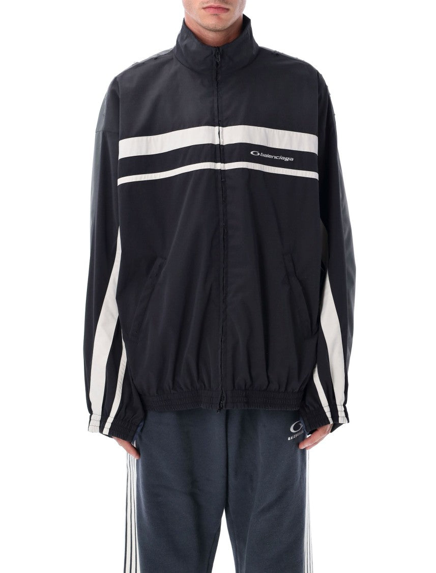 Balenciaga 50/50 Black Faded Technical Tracksuit Jacket